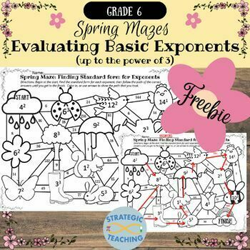 Preview of Spring Maze: Evaluating Basic Exponents
