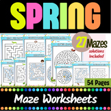 27 Spring Mazes Puzzles | fun activities before spring break