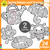 Spring Mazes Clipart | Seasons | Labyrinth | Fine Motor Skills