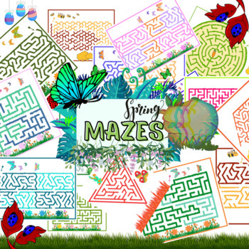 Preview of Spring Mazes - Earth Day Activities