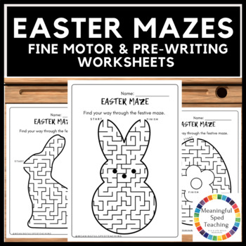 Preview of Spring Mazes: Fine Motor and Pre-Writing Printable Worksheet
