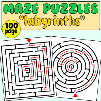 Preview of Spring Mazes & Puzzles | Puzzles & Games | Activities Packet | Labyrinth