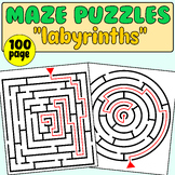 Mazes Puzzle Book : Hours of Fun, Stress Relief and Relaxation