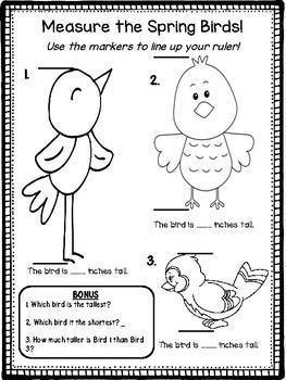 Spring Measurement Activity Book! by Primary Scholars | TpT