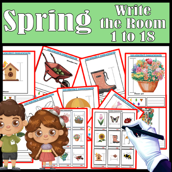Preview of Spring Measurement: Engaging Math Task Cards for Grades 1-3 ,Write the Room