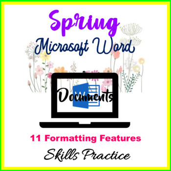 Preview of Spring Microsoft Word Formatting Activity Pages Skills Practice