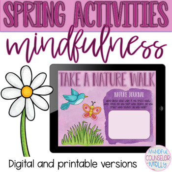 Preview of Spring Mindfulness Activities, Digital & Printable Version