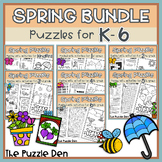 Spring Puzzles BUNDLE for K-6