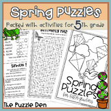Spring Puzzles for Fifth Graders