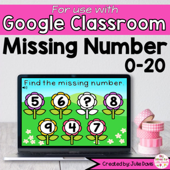 Preview of Spring Missing Number Digital Game for Google Classroom