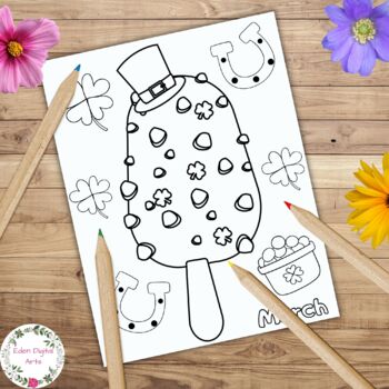 rain flowers coloring page
