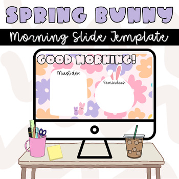 Preview of Spring Morning Slide Template - Bunny Edition