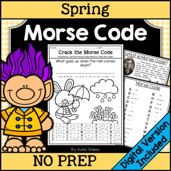 Preview of Spring Morse Code Activities | Printable & Digital