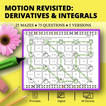 Preview of Spring: Motion Along a Line Revisited Maze Activity