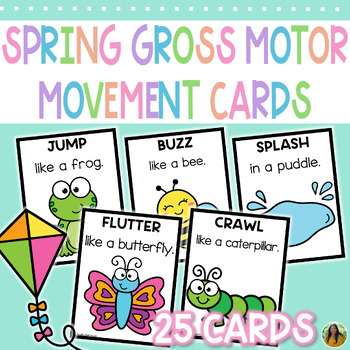 Preview of Spring Movement Cards Gross Motor Skills