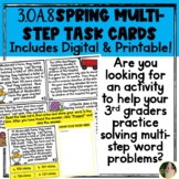 Spring Multi-step Task Cards (3.OA.8)