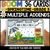 Multiple Addends Spring Boom Cards Gr. 3 - Digital