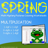 Spring Multiplication Color-by-Number Mystery Picture Cent