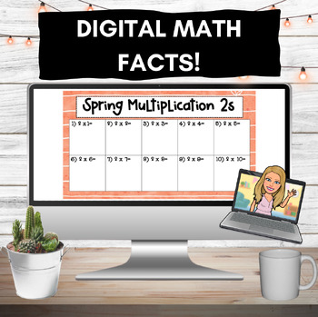 Preview of Spring Multiplication- Digital Practice