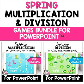 Preview of Spring Multiplication & Division Digital Games for PowerPoint ™ Bundle