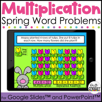 Preview of Beginning Multiplication Spring Word Problems For Repeated Addition With Arrays
