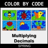 Spring: Multiplying Decimals - Coloring Worksheets | Color