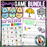 Spring Music Activities Bundle - Rhythm, Notes, Intervals,