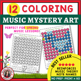 Music Coloring Pages - Color by Music Code Spring Activiti