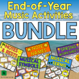 Spring Music Activities & End of Year Music Theory Games BUNDLE