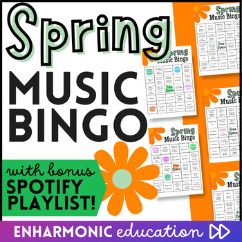 Preview of Spring Music Bingo Fun Class Positive Reward Musical Game bonus Spotify Playlist