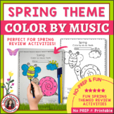 Spring Music Activities - Color by Music Code - Music Symb