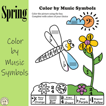 Preview of Music Coloring Pages for Spring | Music Signs and Symbols | Coloring Sub Plans