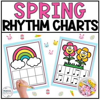 Preview of Spring Music Composition - Rhythm Worksheet & Activities - Elementary Music