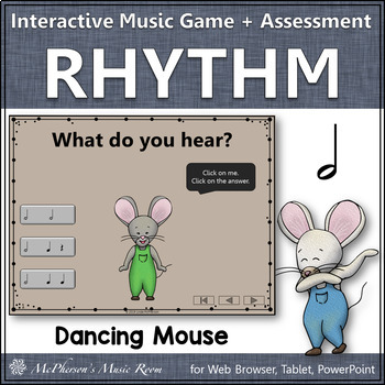 Preview of Spring Music Half Notes Interactive Rhythm Game + Assessment {Dancing Mouse}