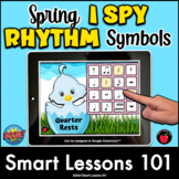 Spring Music I SPY RHYTHM SYMBOL BOOM CARDS™ Music Game Rh