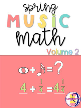 Preview of Spring Music Math Google & Print Cross Curricular Fractions Basic Operations