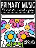 April Music No Prep Printables with Easter and Earth Day I