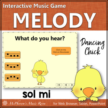 Preview of Spring Music | Solfege Sol Mi Interactive Melody Game {Dancing Chick}