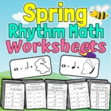 Spring Music Worksheets | Spring Rhythm Math Activities