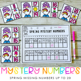 Spring Mystery Numbers - Missing Numbers Before and After 0 - 20