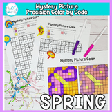 Spring Mystery Picture Color By code:No Prep Fine Motor Precision