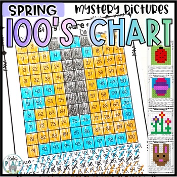 Preview of Spring Mystery Pictures 100s Chart- UPDATED