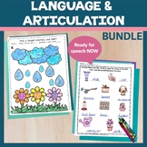 Spring NO PREP Articulation and Language Therapy Bundle
