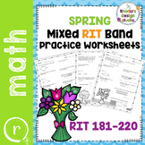 Spring Math Worksheets NWEA MAP Prep Practice RIT Band 180-220 Distance Learning