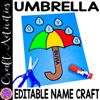 Preview of Spring Name Craft April Showers Bring May Flowers Spring Bulletin Board Ideas