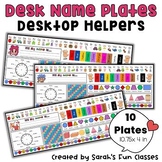 Spring Name Plates | Colorful Editable Desktop Name Tags |