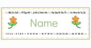 Preview of Spring Name Tags Editable