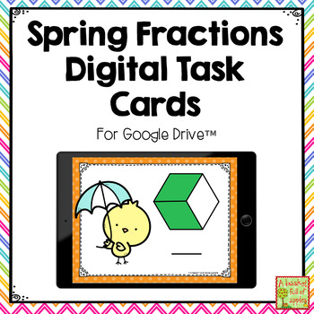 Preview of Spring Naming Fractions Digital Task Cards 