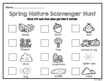 Preview of Spring Nature Scavenger Hunt