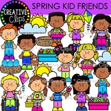 Spring Kid Friends Clipart {Spring Clipart}